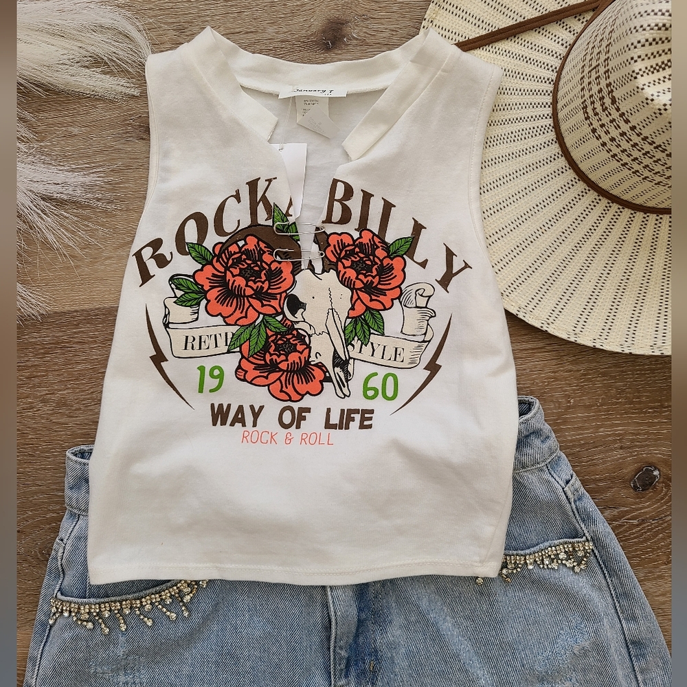 WESTERN Rock BILLY CROP TOP